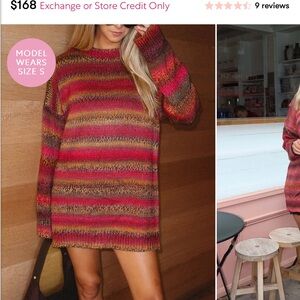 Show Me Your MuMu Vibrant Striped Mini Dress NWT